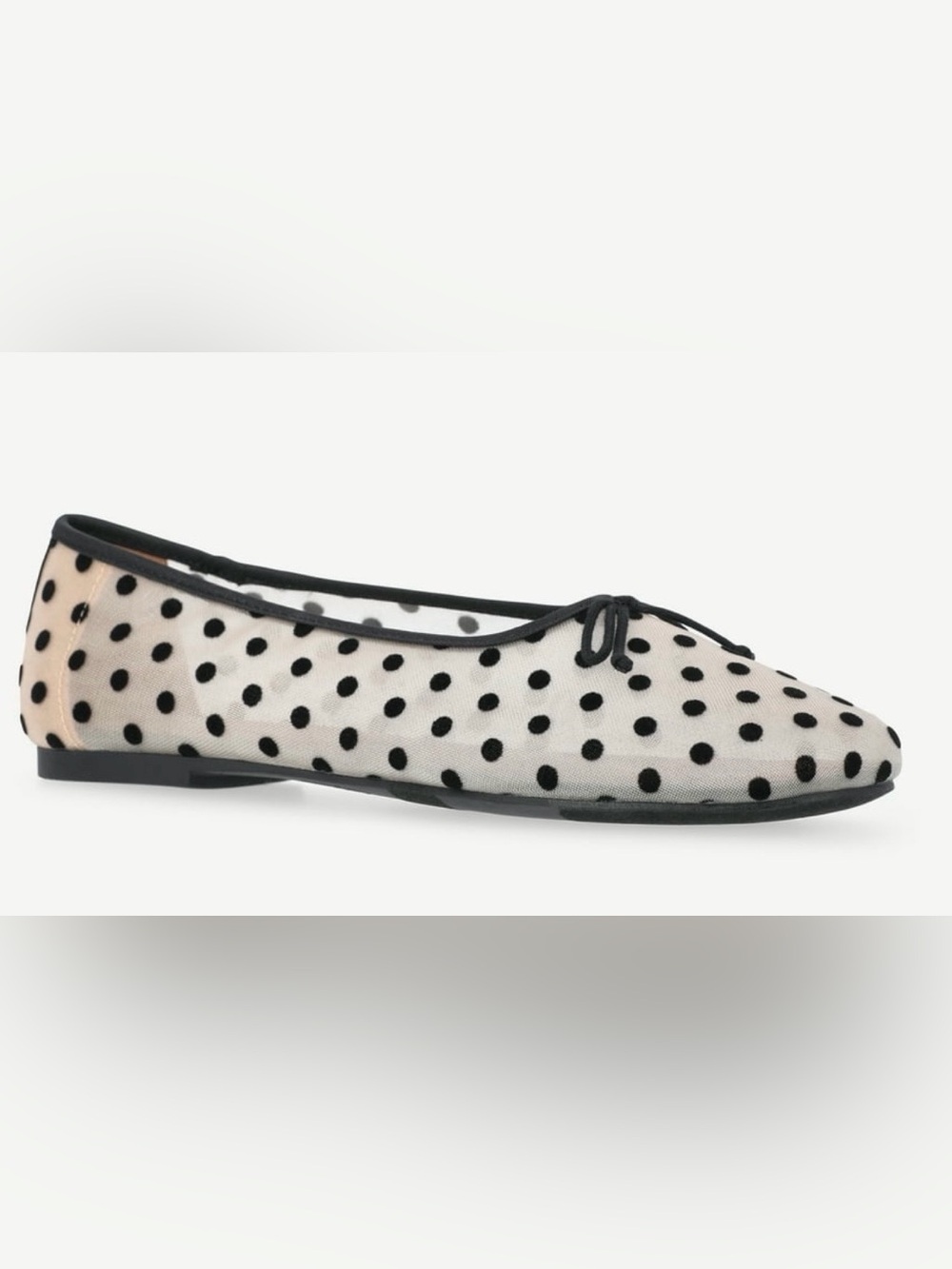 NWT no boundaries Polka Dot Mesh Ballet Flat size 10